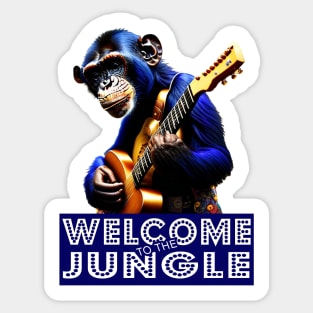 OG GUITARIST CHIMP - Welcome To The Jungle Sticker